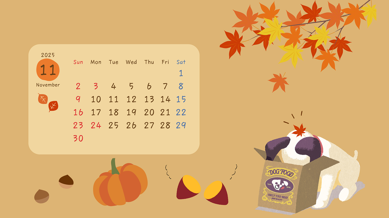 ニッパー公式 2025年11月カレンダー